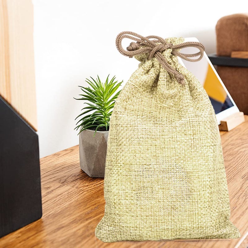 LYSXP 50PCS Burlap Bags with Drawstringï¼Œ7x9 Inch Cream color Drawstring Gift Bag Jewelry Pouches for Wedding Party Favors, DIY Craft - Image 5